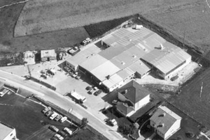 Luftbild nach der zweiten Betriebserweiterung, 1972